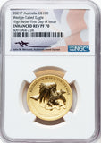 2021-P Gold Elizabeth II $100 NGC PR70 Wedge Tailed Eagle Enhanced Rev Proof FDI